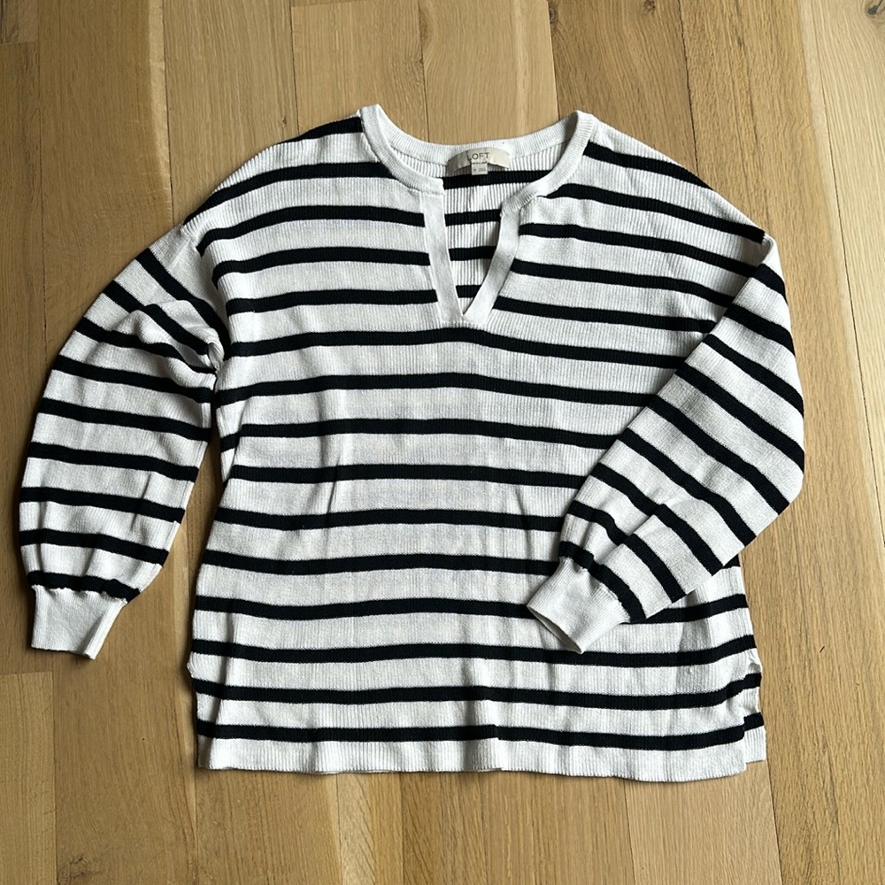 Loft striped knit sweater
